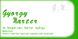 gyorgy marter business card