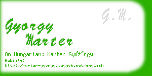 gyorgy marter business card